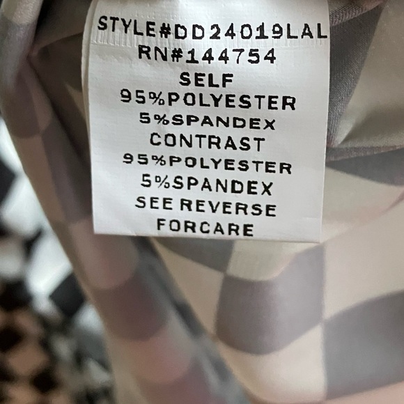 Dressed in LALA No Risk No Magic Maxi Dress Size L Checkerboard Satin Rockabilly - Picture 10 of 13